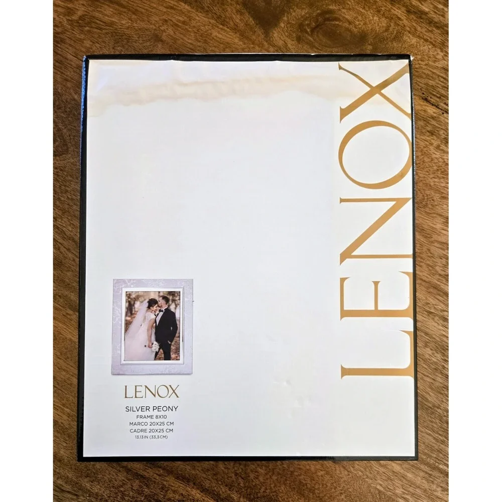 Lenox Silver Peony 8×10 Glass Frame - Made In Italy - Item #886925